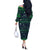 Merry Christmas New Zealand Off The Shoulder Long Sleeve Dress Xmas Travel Map - Polynesian Pride