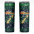 Merry Christmas New Zealand Skinny Tumbler Xmas Travel Map - Polynesian Pride