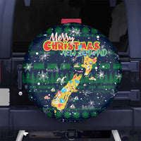 Merry Christmas New Zealand Spare Tire Cover Xmas Travel Map - Polynesian Pride