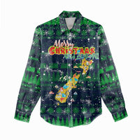 Merry Christmas New Zealand Women Casual Shirt Xmas Travel Map - Polynesian Pride
