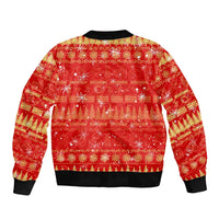 Merry Christmas Hawaii Bomber Jacket Xmas Travel Map - Polynesian Pride
