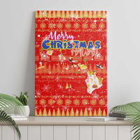 Merry Christmas Hawaii Canvas Wall Art Xmas Travel Map - Polynesian Pride