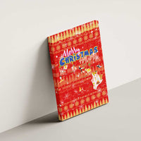 Merry Christmas Hawaii Canvas Wall Art Xmas Travel Map - Polynesian Pride