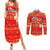 Merry Christmas Hawaii Couples Matching Summer Maxi Dress and Long Sleeve Button Shirt Xmas Travel Map - Polynesian Pride