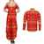 Merry Christmas Hawaii Couples Matching Summer Maxi Dress and Long Sleeve Button Shirt Xmas Travel Map - Polynesian Pride