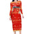 Merry Christmas Hawaii Family Matching Long Sleeve Bodycon Dress and Hawaiian Shirt Xmas Travel Map - Polynesian Pride