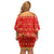 Merry Christmas Hawaii Family Matching Off Shoulder Short Dress and Hawaiian Shirt Xmas Travel Map - Polynesian Pride