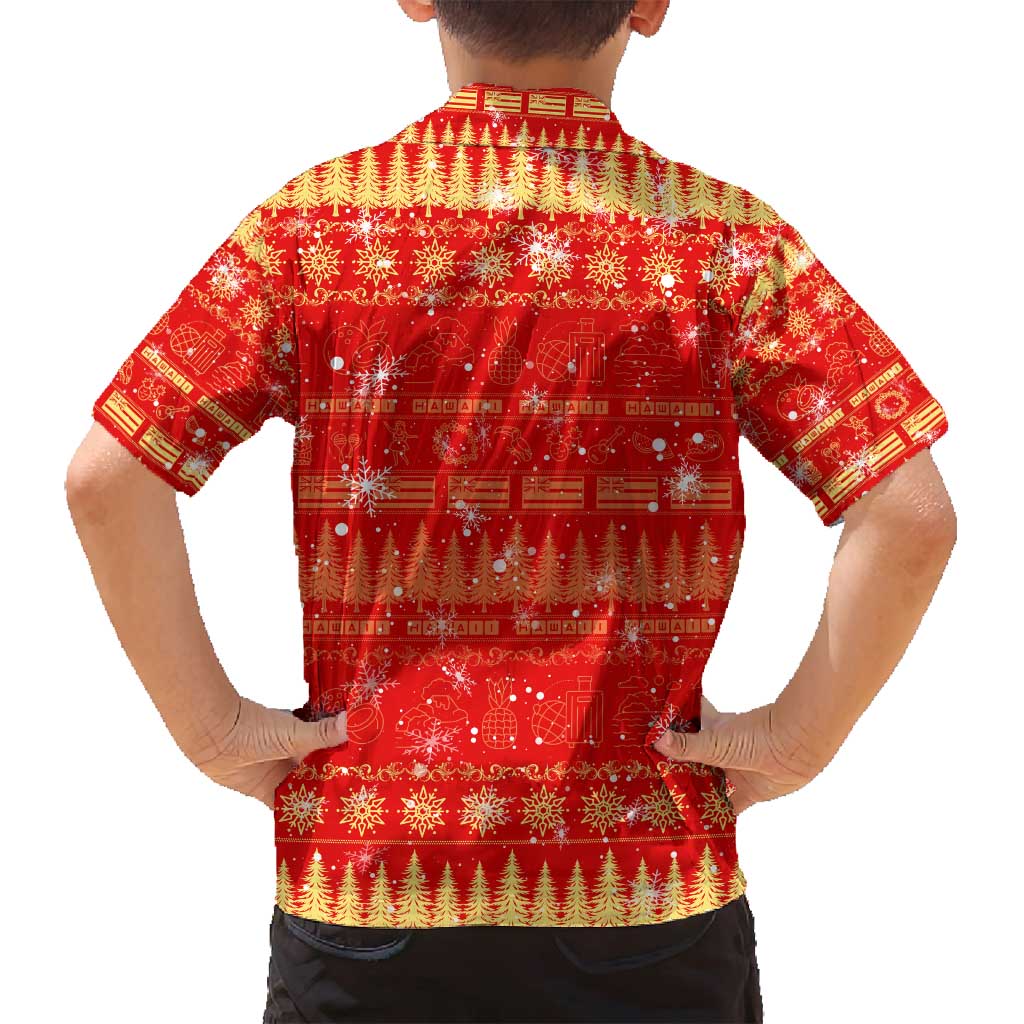 Merry Christmas Hawaii Family Matching Puletasi and Hawaiian Shirt Xmas Travel Map - Polynesian Pride