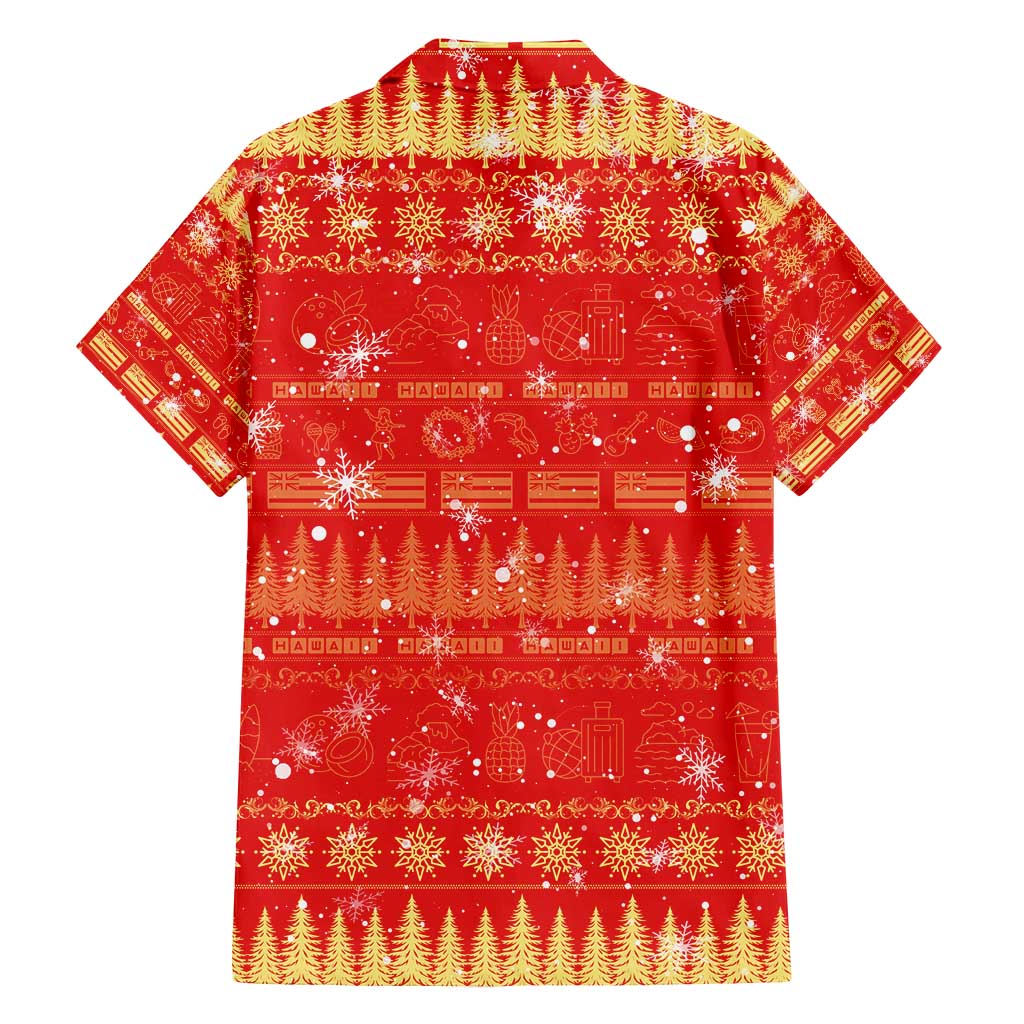 Merry Christmas Hawaii Family Matching Puletasi and Hawaiian Shirt Xmas Travel Map - Polynesian Pride