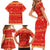Merry Christmas Hawaii Family Matching Short Sleeve Bodycon Dress and Hawaiian Shirt Xmas Travel Map - Polynesian Pride