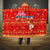 Merry Christmas Hawaii Hooded Blanket Xmas Travel Map - Polynesian Pride