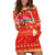 Merry Christmas Hawaii Hoodie Dress Xmas Travel Map - Polynesian Pride