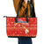 Merry Christmas Hawaii Leather Tote Bag Xmas Travel Map - Polynesian Pride
