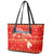 Merry Christmas Hawaii Leather Tote Bag Xmas Travel Map - Polynesian Pride