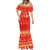 Merry Christmas Hawaii Mermaid Dress Xmas Travel Map - Polynesian Pride