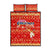 Merry Christmas Hawaii Quilt Bed Set Xmas Travel Map - Polynesian Pride