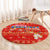 Merry Christmas Hawaii Round Carpet Xmas Travel Map - Polynesian Pride
