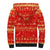 Merry Christmas Hawaii Sherpa Hoodie Xmas Travel Map - Polynesian Pride