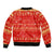 Merry Christmas Hawaii Sleeve Zip Bomber Jacket Xmas Travel Map - Polynesian Pride