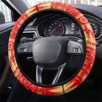 Merry Christmas Hawaii Steering Wheel Cover Xmas Travel Map - Polynesian Pride