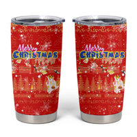 Merry Christmas Hawaii Tumbler Cup Xmas Travel Map - Polynesian Pride