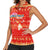 Merry Christmas Hawaii Women Sleeveless Polo Shirt Xmas Travel Map - Polynesian Pride
