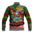 Mele Kalikimaka Shaka Santa Baseball Jacket Hawaiian Surf Christmas Design with Aloha Spirit - Polynesian Pride