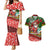 Mele Kalikimaka Shaka Santa Couples Matching Mermaid Dress and Hawaiian Shirt Hawaiian Surf Christmas Design with Aloha Spirit - Polynesian Pride