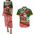 Mele Kalikimaka Shaka Santa Couples Matching Puletasi and Hawaiian Shirt Hawaiian Surf Christmas Design with Aloha Spirit - Polynesian Pride