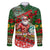Mele Kalikimaka Shaka Santa Family Matching Summer Maxi Dress and Hawaiian Shirt Hawaiian Surf Christmas Design with Aloha Spirit - Polynesian Pride
