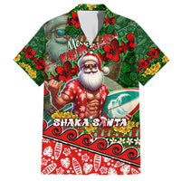 Mele Kalikimaka Shaka Santa Hawaiian Shirt Hawaiian Surf Christmas Design with Aloha Spirit - Polynesian Pride