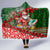 Mele Kalikimaka Shaka Santa Hooded Blanket Hawaiian Surf Christmas Design with Aloha Spirit - Polynesian Pride
