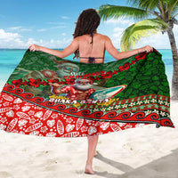 Mele Kalikimaka Shaka Santa Sarong Hawaiian Surf Christmas Design with Aloha Spirit - Polynesian Pride