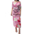 Butterfly Polynesia Breast Cancer Family Matching Puletasi and Hawaiian Shirt Nobody Fights Alone Pink Out Tropical Hibiscus