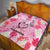 Butterfly Polynesia Breast Cancer Quilt Nobody Fights Alone Pink Out Tropical Hibiscus