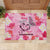 Butterfly Polynesia Breast Cancer Rubber Doormat Nobody Fights Alone Pink Out Tropical Hibiscus
