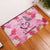 Butterfly Polynesia Breast Cancer Rubber Doormat Nobody Fights Alone Pink Out Tropical Hibiscus