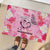Butterfly Polynesia Breast Cancer Rubber Doormat Nobody Fights Alone Pink Out Tropical Hibiscus