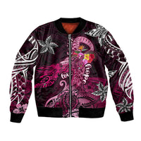 Breast Cancer Mermaid Polynesia Bomber Jacket Faith Hope Love