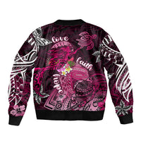 Breast Cancer Mermaid Polynesia Bomber Jacket Faith Hope Love