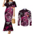 Breast Cancer Mermaid Polynesia Couples Matching Mermaid Dress and Long Sleeve Button Shirt Faith Hope Love