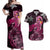 Breast Cancer Mermaid Polynesia Couples Matching Off Shoulder Maxi Dress and Hawaiian Shirt Faith Hope Love