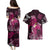 Breast Cancer Mermaid Polynesia Couples Matching Puletasi and Hawaiian Shirt Faith Hope Love