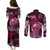 Breast Cancer Mermaid Polynesia Couples Matching Puletasi and Long Sleeve Button Shirt Faith Hope Love