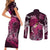 Breast Cancer Mermaid Polynesia Couples Matching Short Sleeve Bodycon Dress and Long Sleeve Button Shirt Faith Hope Love
