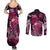 Breast Cancer Mermaid Polynesia Couples Matching Summer Maxi Dress and Long Sleeve Button Shirt Faith Hope Love