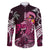 Breast Cancer Mermaid Polynesia Family Matching Off The Shoulder Long Sleeve Dress and Hawaiian Shirt Faith Hope Love