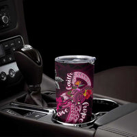 Breast Cancer Mermaid Polynesia Tumbler Cup Faith Hope Love