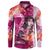 Breast Cancer New Zealand Button Sweatshirt Maori Aotearoa Girl Pink Out