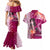 Breast Cancer New Zealand Couples Matching Mermaid Dress and Hawaiian Shirt Maori Aotearoa Girl Pink Out